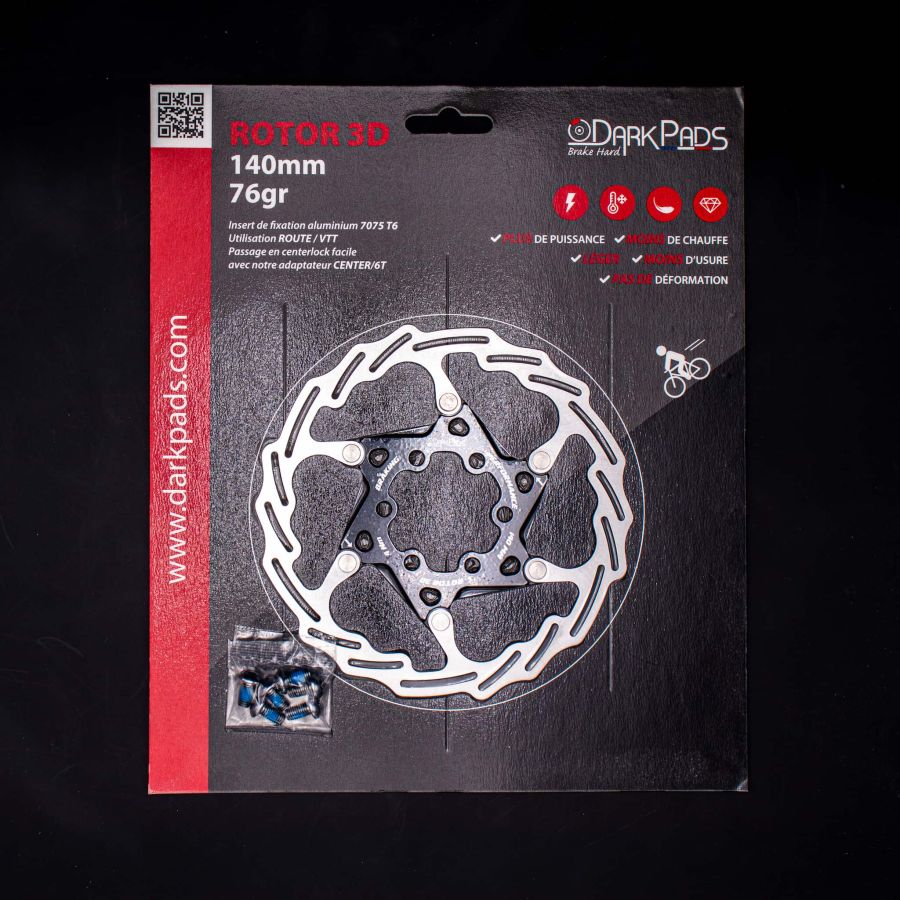DarkPads ROTOR 3D 6 Trous 140mm - 76gr