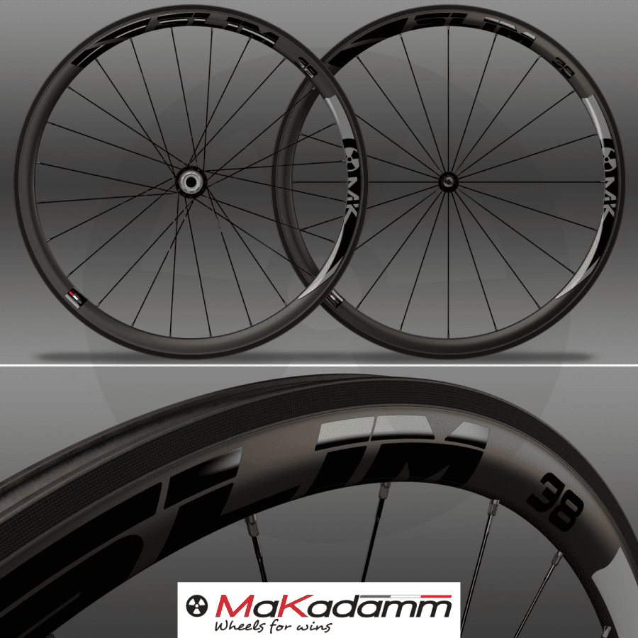Makadamm slim 38 premium à pneus à 1232gr la paire